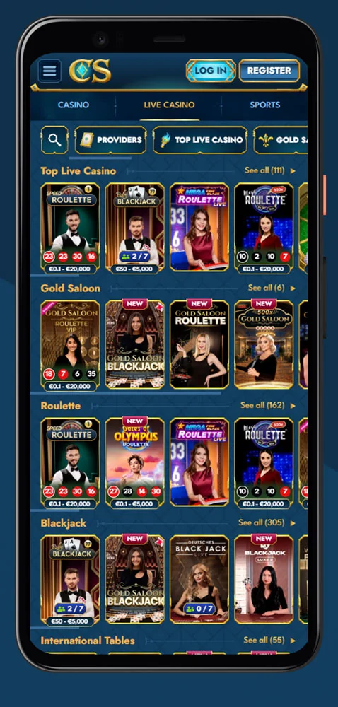 App Live-Spiele Casea Casino